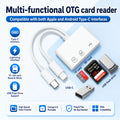 2026 Multifunctional High-Performance OTG Card Reader – Compatible with Mobile Phones, PCs, Action Cameras, Tablets, and Cameras; Safety Certified.