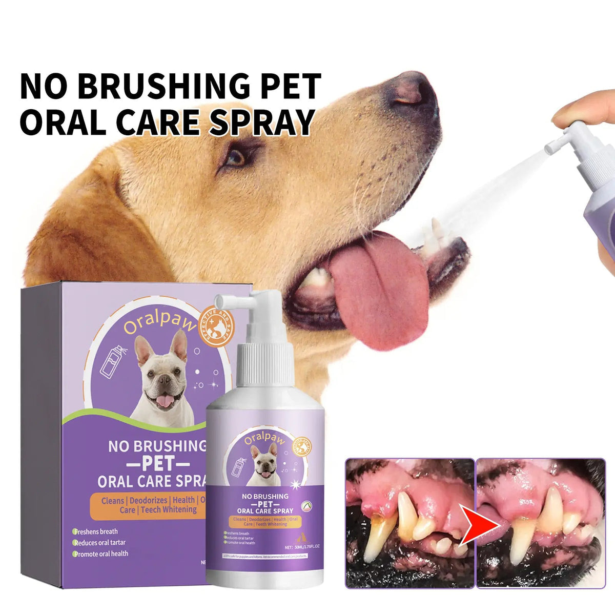 Oralpaw®︎🍃 NO BRUSHING oral care spray for dogs cats
