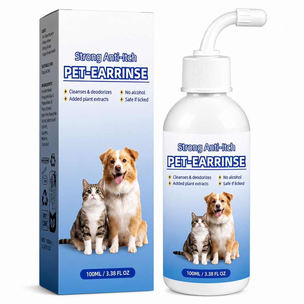 💧 Pet Ear Cleansing Solution – Daily Care for Clean, Fresh & Happy Ears 🐶🐈️ Trusted by 150,000+ Pet Owners 🐾