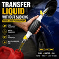 ⛽Manual Siphon Pump Kit with 1M Hose,Valve, Rubber Pump Bulb & 2 Hose Clamps, Liquid Transfer Pump for Fuel Water Oil, Car Boat Motorcycle