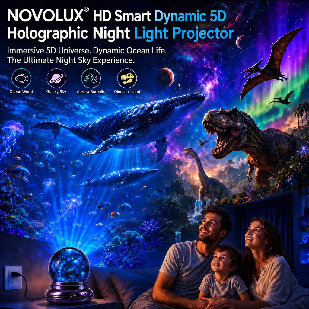 NOVOLUX®🔮𝐍𝐄𝐗𝐓-𝐆𝐄𝐍 𝐒𝐌𝐀𝐑𝐓 𝐏𝐑𝐎𝐉𝐄𝐂𝐓𝐈𝐎𝐍 𝐇𝐃 𝐒𝐦𝐚𝐫𝐭 𝐃𝐲𝐧𝐚𝐦𝐢𝐜 𝟓𝐃 𝐇𝐨𝐥𝐨𝐠𝐫𝐚𝐩𝐡𝐢𝐜 𝐍𝐢𝐠𝐡𝐭 𝐋𝐢𝐠𝐡𝐭 𝐏𝐫𝐨𝐣𝐞𝐜𝐭𝐨𝐫