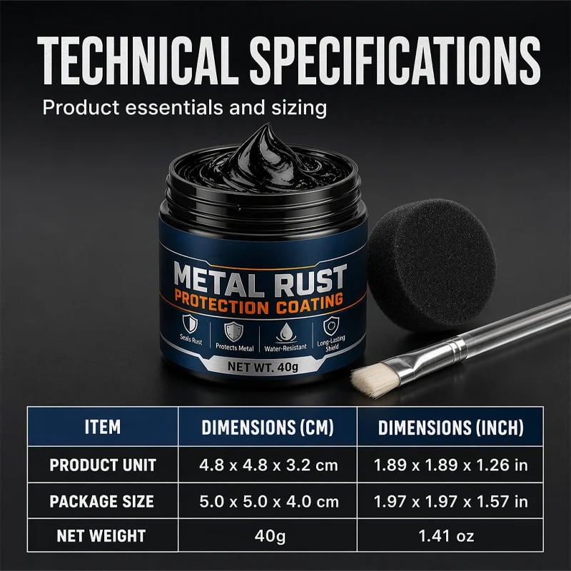 🔥😍LAST DAY 49% OFF 💥Metal Rust Protection Black Repair Paste