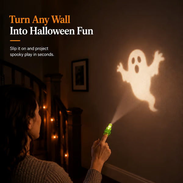 🎃 Halloween Finger Projector Lights – Mini Pattern Projector