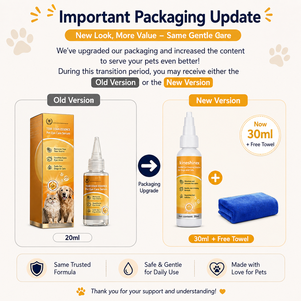 🔥Limited-time 50% off-Gentle Pet Eye Stain Remover Essence Nourishing Drops
