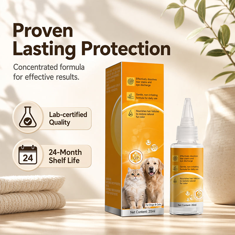 🔥Limited-time 50% off-Gentle Pet Eye Stain Remover Essence Nourishing Drops