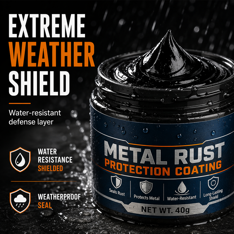 🏠2026 HOT SALE 50% OFF - Metal Rust Protection Black Repair Paste | Restores rusty gates, railings & tools. Forms protective coating – no need to replace! 🛡️