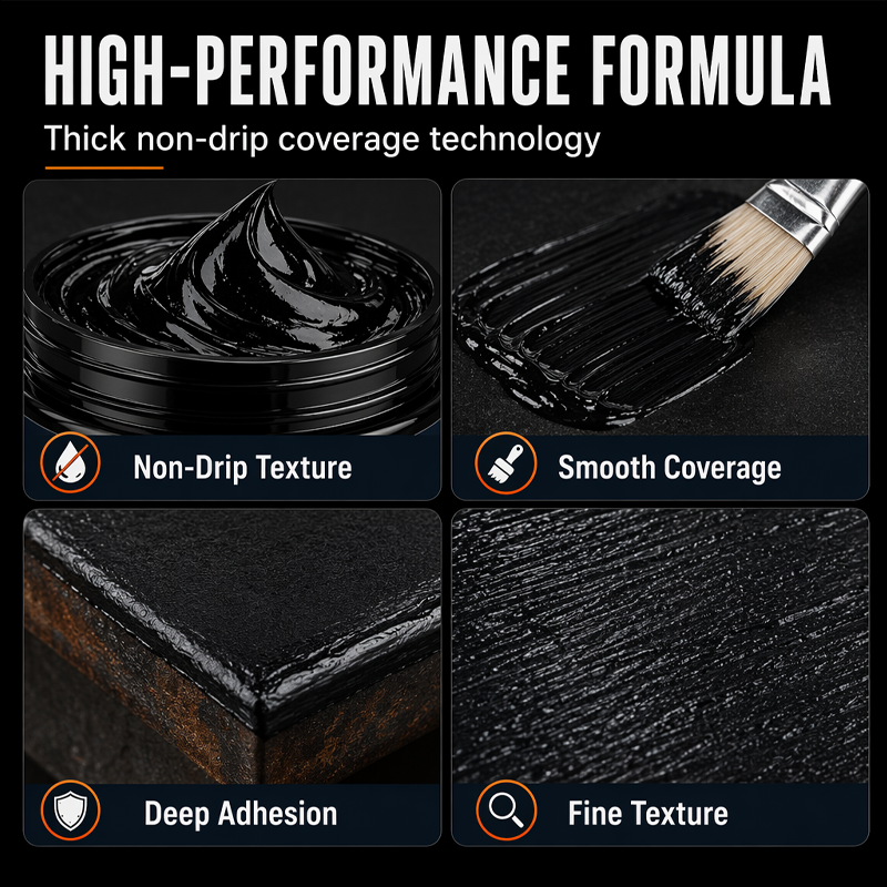 🏠2026 HOT SALE 50% OFF - Metal Rust Protection Black Repair Paste | Restores rusty gates, railings & tools. Forms protective coating – no need to replace! 🛡️
