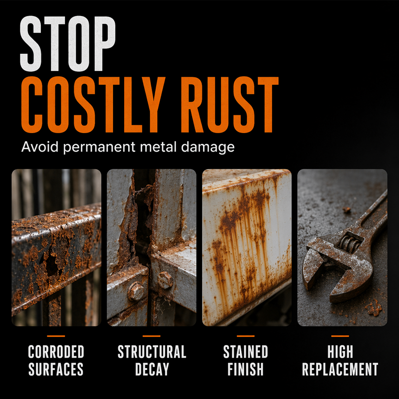 🏠2026 HOT SALE 50% OFF - Metal Rust Protection Black Repair Paste | Restores rusty gates, railings & tools. Forms protective coating – no need to replace! 🛡️
